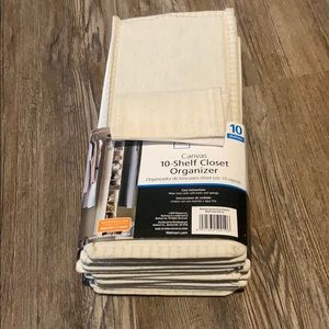 Canvas 10 shelf closet organizer